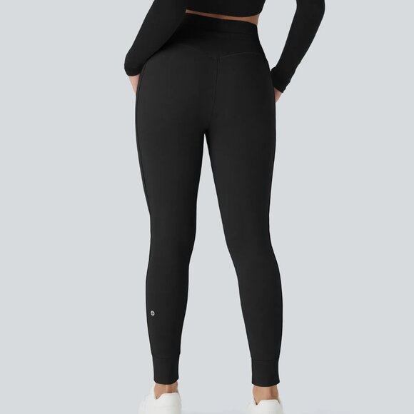 Halara Softlyzero Plush High Waisted Drawstring Full Length Joggers Black Medium - Picture 2 of 10